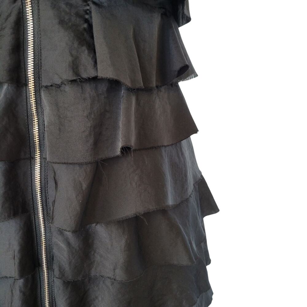 Whimsical Goth Ruffle Dress Zipper Small - Picture 3 of 6